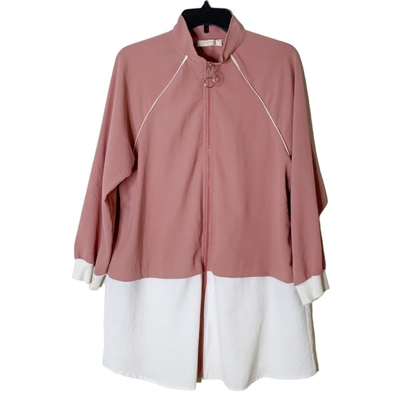 PUANE pink and white long sleeve tunic. - Picture 3 of 5